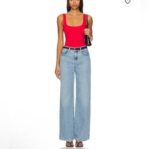 Good American Sculpting Modern Tank Bodysuit in Grenadine003 Size Small (NWT)